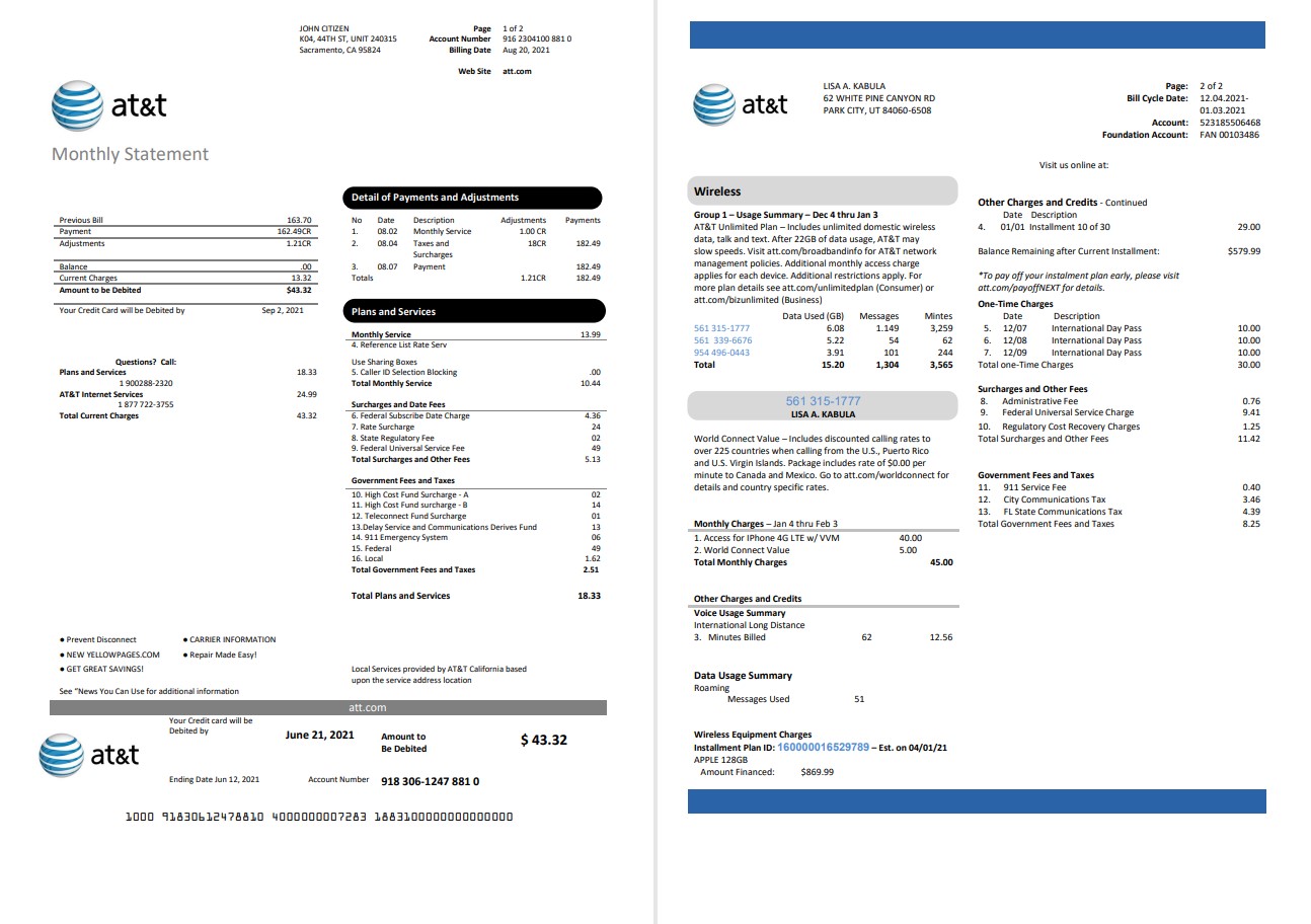  Minol USA business utility bill 